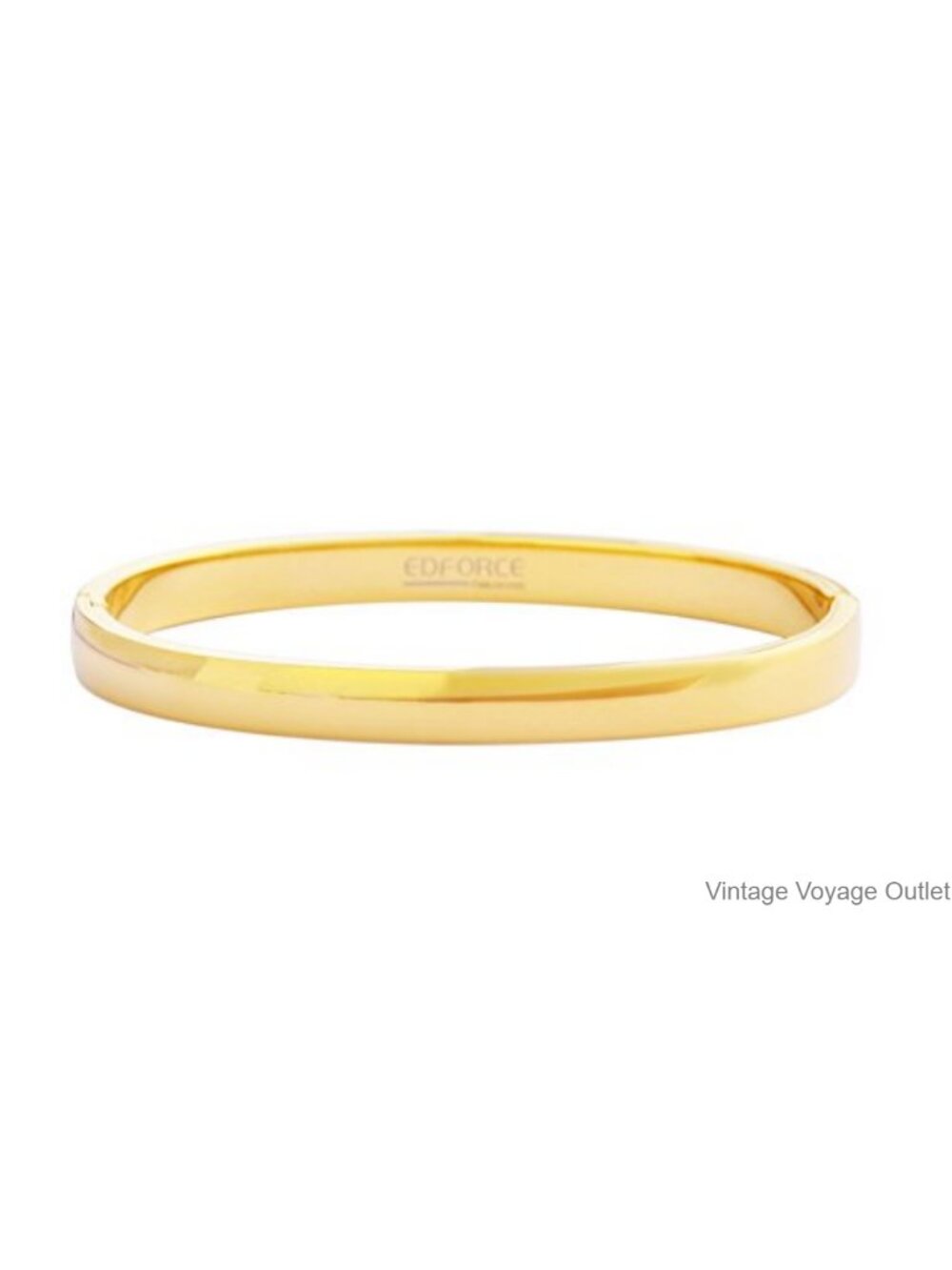 Stainless Steel Stackable Bangle Bracelet Hinged Oval Shape